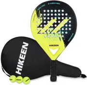 Hikeen Padel Racket Carbon Glass Fiber with EVA Foam Core, Padel Racket Durab...