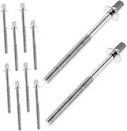 TOYANDONA 12pcs Drum Hardware Screws Tension Lug Replacement for Jazz Drum Kit Corrosion-resistant Fasteners for Percussion Instruments Essential Parts