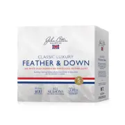 John Cotton Classic Luxury 50/50 Duck Feather & Down Quilt 210X210cm White - Que