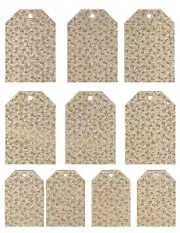 Ten Victorian Pattern HANG TAGS Ephemera Vintage Style for Junk Journal etc