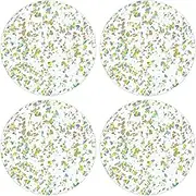 Framendino, 4 Pack Sparkling Acrylic Coasters Bling Round Coaster Glitter Heat Resistant Holder Anti Slip Table Coasters Cup Coasters for Desk Bar Coffee Table