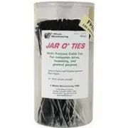 Wheels Manufacturing Zip Ties: Black 600 pieces with POP Jar
