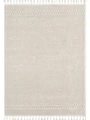 Alfie Ivory Tribal Textured Rug