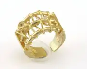 Ring Adjustable Ring Setting - Raw Brass 18mm 8US inner size - Adjustable 3018