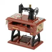 Vintage Music Box Mini Sewing Machine Shape Music Box Festive Birthday Gift Deco