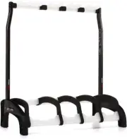 K&M 17534 Guardian 3+1 Multi Guitar Stand - Black with Translucent Supports