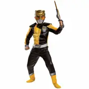 Gold Ranger Muscle Power Rangers Beast Morphers Superhero Child Boys Costume