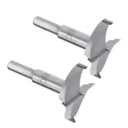 2pcs Forstner Drill Bits - [60mm] Carbide Wood Auger Opener Boring Bit, Gray