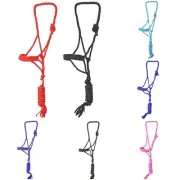 KK 8 Ft Hilason Western Nylon Poly Flat Braided Mule Tape Halter And Lead Rope
