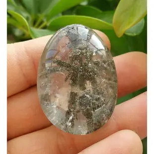 [Disk水晶][稀有特殊礦]特殊包裹體-鐵樹開花水晶墜(已打墜孔)GR-22