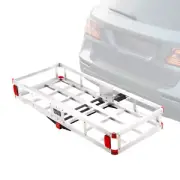 VEVOR Hitch Mount Cargo Carrier 47 x 20 x 6 in 500lb Aluminum Fits 2" Receiver