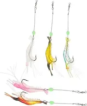 JOINPAYA 5Pcs Realistic Fake Fishing Baits Soft Lure for Freshwater Saltwater Fishing for Bass Trout and More Lightweight Portable