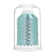 Hemingworth Machine Embroidery Polyester Thread Blue Topaz Metallic 700m