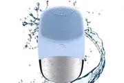 Cleansing Brush, USB Rechargeable Electric Silicone Face Cleanser, IPX7 Waterproof Sonic Facial Massager, 3in1 Facial Brush for Deep Cleansing(blue)