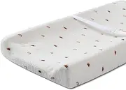 Meracorallo Muslin Changing Pad Cover, 100% Cotton Soft and Comfortable Changing Table Cover for Baby Boys and Girls, Sun Rainbow