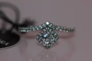 NEW WINTER 2019 PANDORA SQUARE SPARKLE WISHBONE RING 198420C01 $75 POUCH