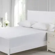 Dreamaker Cotton Terry Towelling Waterproof Mattress Protector (Single, Double, Queen, King, King Single, Super King)
