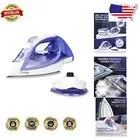 1550W Cordless Steam Iron with Ceramic Soleplate - Versatile 2-in-1 Design