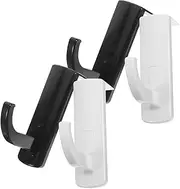 OSALADI 4pcs Headphone Hanger Hook Self Adhesive Headset Rack for Home and Cafe Durable Design Strong Adhesive Fits All Headphone Black White