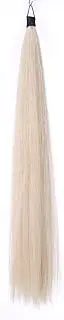 Horse Tail Extensions with Braided Horsehair Loop, Blunt Cut Bottom, 34-36 inches Long and 1 lb Weight (Pure White)