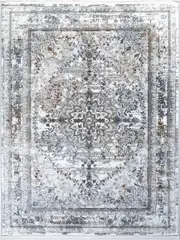 Celestial Rosette Grey & Multi Rug