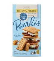 Pamelas Gluten Free Graham Crackers Honey Pie Crust Smores Snacks 7.5 Ounce Pack