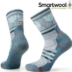 SMARTWOOL HIKE 女款 機能戶外全輕量減震城堡印花中筒襪/羊毛襪 SW002178 039 淺灰