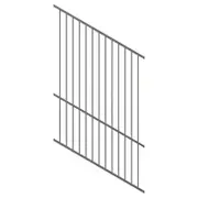 ProtectorAl 0350-1200W x 1800H Palladium Silver Raked 16-30º Flat Top Pool Fence Panel