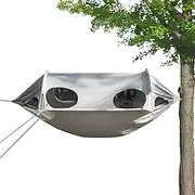 Double Camping Hammock,Spaceship Shape Double Hammocks 2 Person - Portable Anti-gnat Camping Swinging Bed