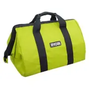 RYOBI LARGE CONTRACTORS WIDE MOUTH CANVAS TOOL BAG (18X14X12)