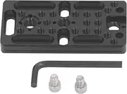 Camera Cheese Plate with 1/4 3/8 Thread Hole Cold Shoe Mount, Quick Release Cheese Expansion Board for Arri Locating Hole.