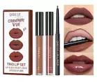 All in One Lip Kit 3 in 1 Smooth Lipliner Lipgloss and Lipstick Set with Matte V