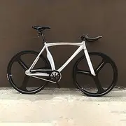 700C Track Bike 3 Spokes Magnesium Alloy Rim Single Speed V-Brake Fixed Gear Muscular Bicycle Aluminums Frame Wheels Customizable