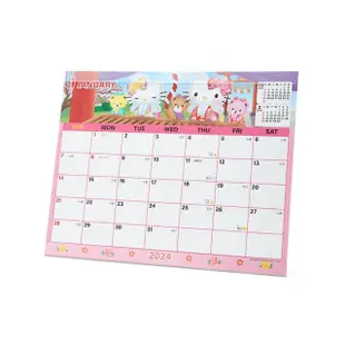 【SANRIO 三麗鷗】2024 單頁立架式桌曆 桌上型月曆 行事曆 Hello Kitty