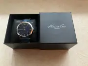 Kenneth Cole New York Men's Blue Face Diamond Wrist Watch New In Box