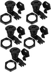 Generic 5 Sets Black Electric Latch Lock for Cabinets Turn Latch Lock for Industrial Commercial and Residential Use Easy Installation Operational Safety and Performance Assurance