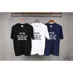 【HYDRA】2018 SS WTAPS WTVUA 02 TEE 標語 咬標 純棉 短T【WTS44】