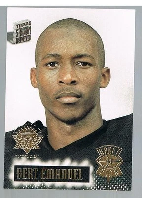 1994 Topps Stadium Club Super Bowl XXIX Bert Emanuel #379 Falcons Draft Pick