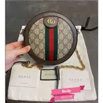 現貨+免運 GUCCI OPHIDIA MINI GG ROUND 圓形 側揹 斜揹包 550618