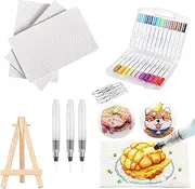 vlrbfl DIY Magic Foam Texture Painting Kit, 2025 New Magic Puffy Paint, 3D Drawing Canvas Sponge, DIY Bubble Drawing Pens Art Supplies (Square)