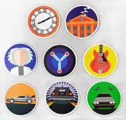 Set Of 8 Back To The Future Digital Faceless Art Waterproof Stickers