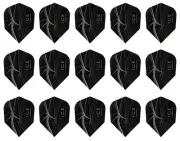 5 Sets Harrows ICE Recut Standard Dart Flights - Ships w/ Tracking - Black