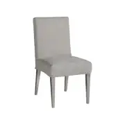 Universal Furniture Jett Fabric Slip Cover Dining Chair in Gray Set of Two