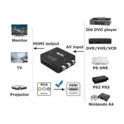 Convertidor RCA AV a HDMI HD Compuesto CVBS Adaptador de Video Wii NES SNES