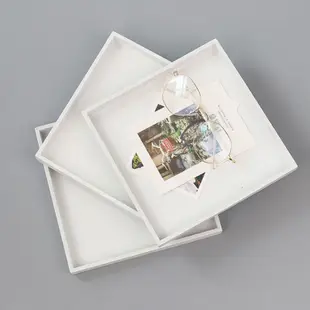 歐式 簡約收納盤 木質桌面化妝品明信片收納盒 白色實木收納盤子 學生宿舍桌面雜物收納盒