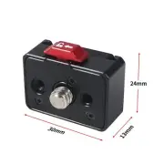 Dual Slot V Mount 1/4 inch Screw Monitor Fixed Bracket For SLR Camera Tripod