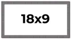 18x9 Frame Blue Kingsley Pewter Solid Wood Picture Frame Width 0.75 Inches |Inte