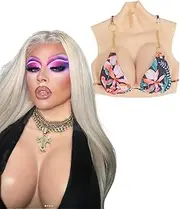 TEAYUYIM Silicone Breast Plates Breast Dolls Silicone Breast Models C-Z Cups Breastplate Transvestite Crossdressing Queens
