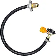 Propane Refill Adapter - Propane Extension Hose with On-Off Control Valve - High Pressure Hose Connector for Cylinder Transfer Filter Outdoor Camping and Grill