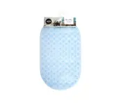 Clear Blue Bath Mat PVC Anti-Slip Shower Mat Bathroom Floor Suction Pad 69x38cm